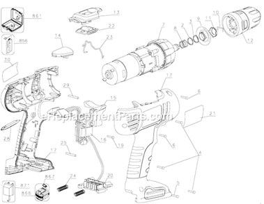 Part Location Diagram of 498099-00 DeWALT Screw
